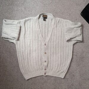 VINTAGE EDDIE BAUER chunky knit button down cardigan sweater SIZE XL